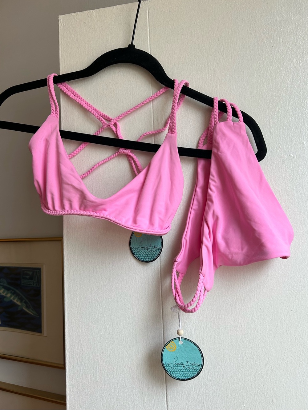 Frankie’s Bikinis Pitaya Kaia Bikini Top & Bottoms Two (2) Piece Swim Set Pink
